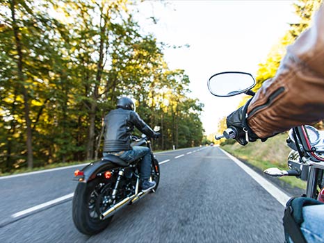 motorcycles on a rural highway